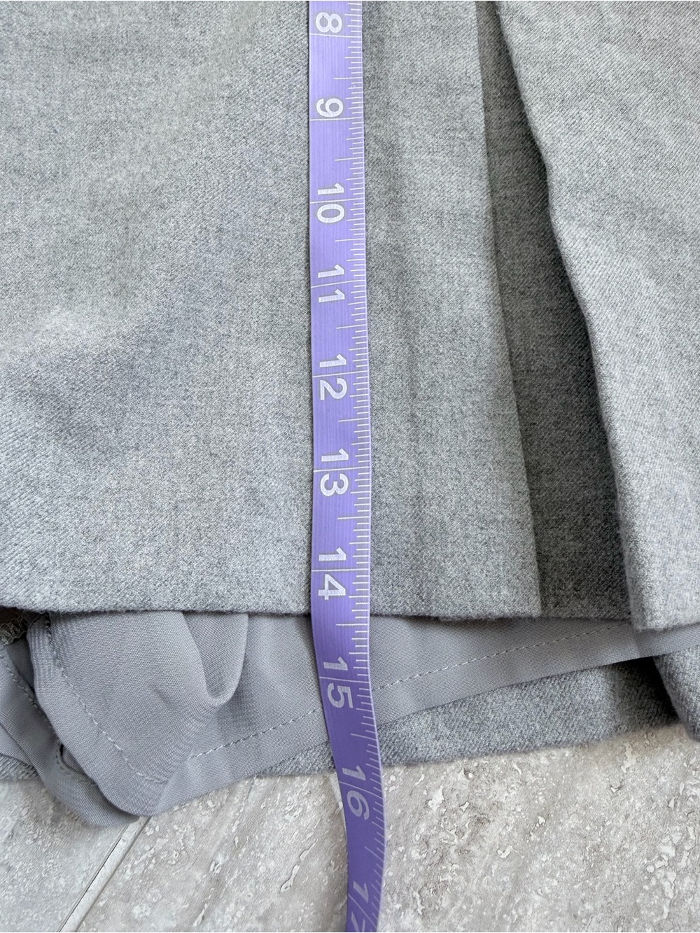 Abercrombie & Fitch Gray Pleated Mini Skort Built In Shorts Women’s M Blokecore - Picture 11 of 11